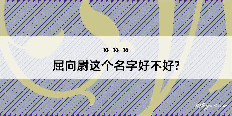 屈向尉这个名字好不好?