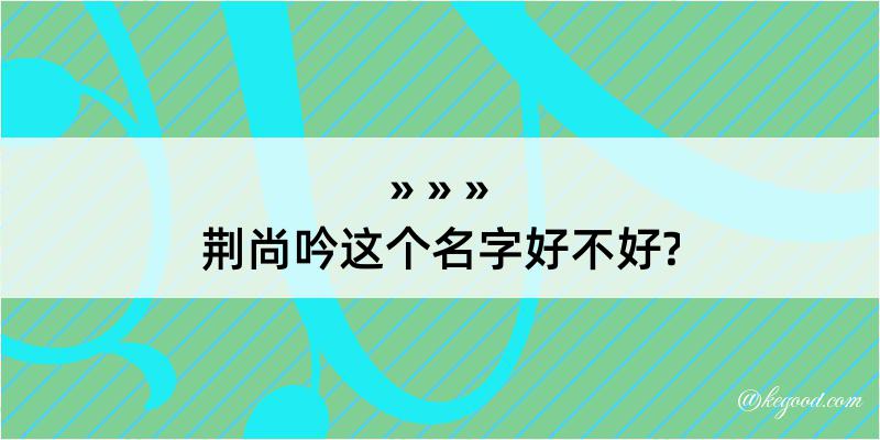 荆尚吟这个名字好不好?