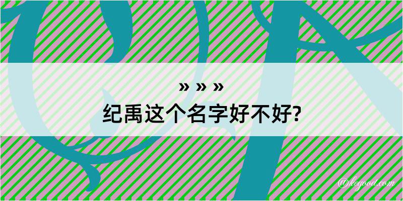 纪禹这个名字好不好?