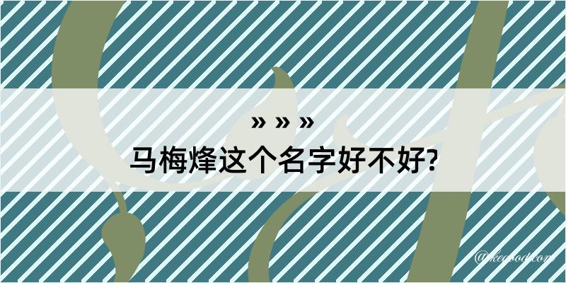 马梅烽这个名字好不好?