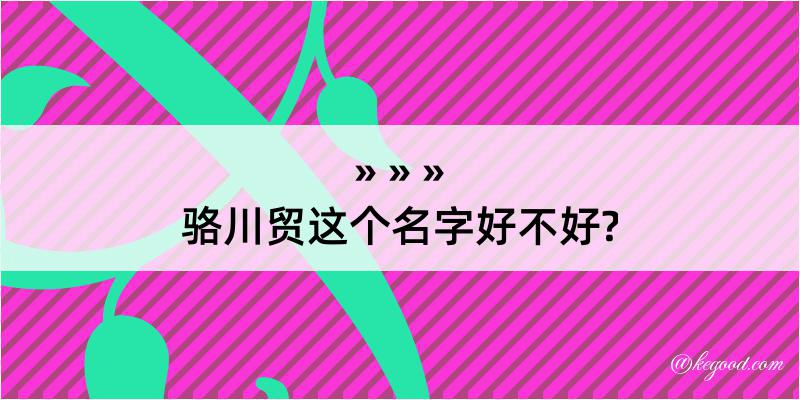 骆川贸这个名字好不好?