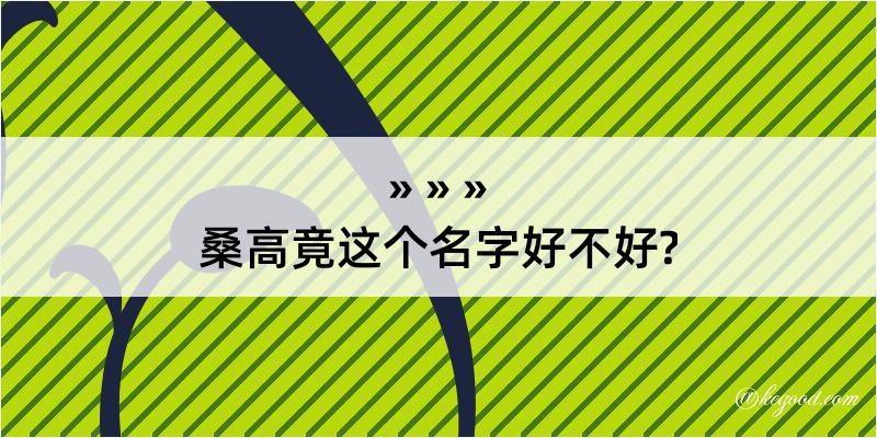 桑高竟这个名字好不好?