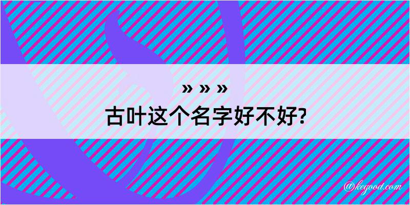 古叶这个名字好不好?