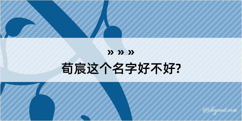 荀宸这个名字好不好?