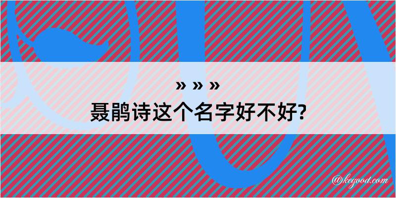 聂鹃诗这个名字好不好?