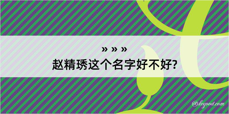 赵精琇这个名字好不好?