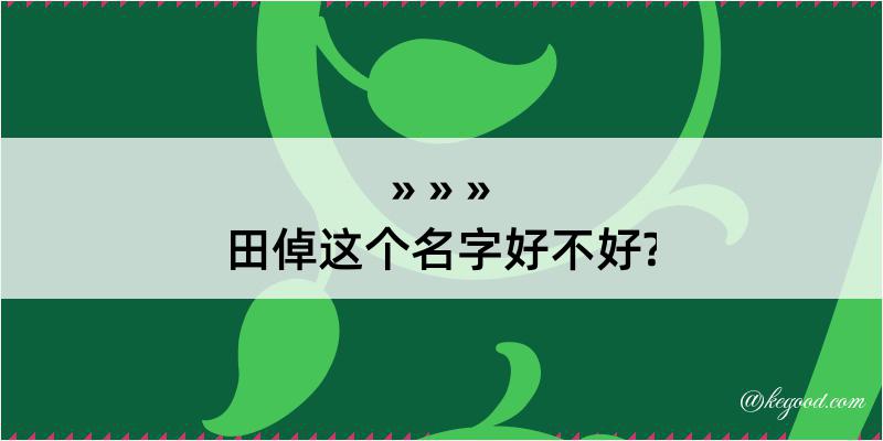 田倬这个名字好不好?