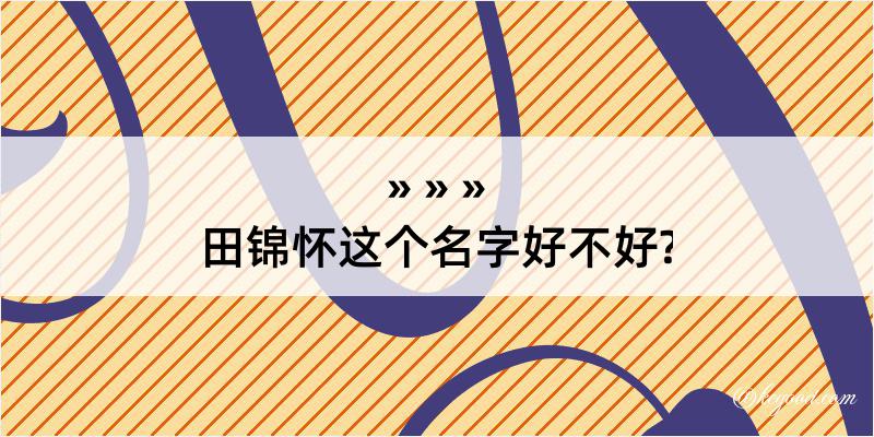 田锦怀这个名字好不好?