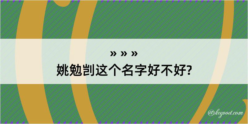 姚勉剀这个名字好不好?