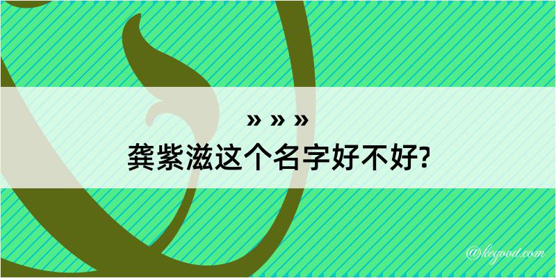 龚紫滋这个名字好不好?