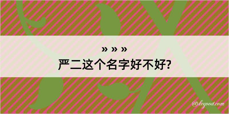 严二这个名字好不好?