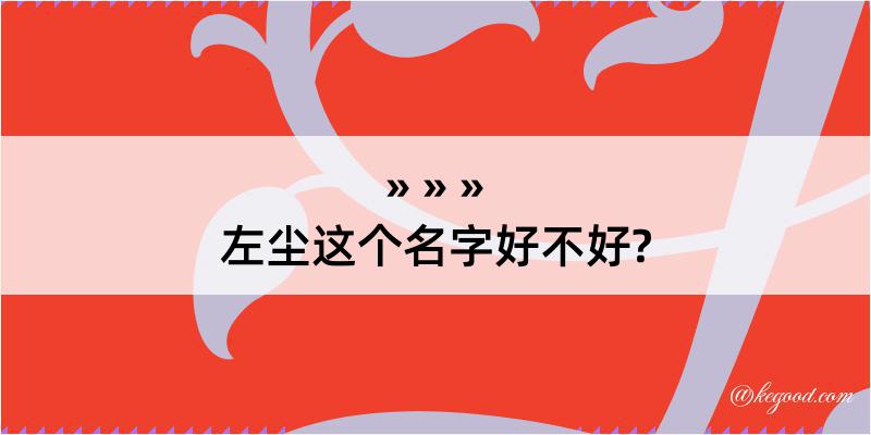 左尘这个名字好不好?