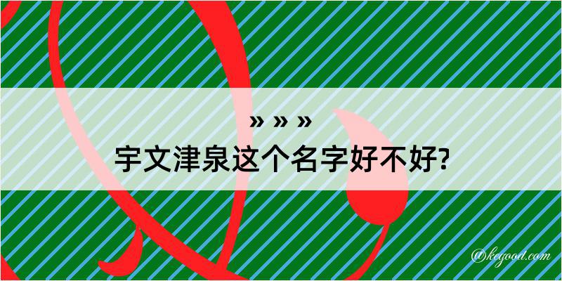 宇文津泉这个名字好不好?