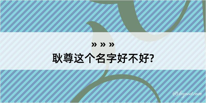 耿尊这个名字好不好?