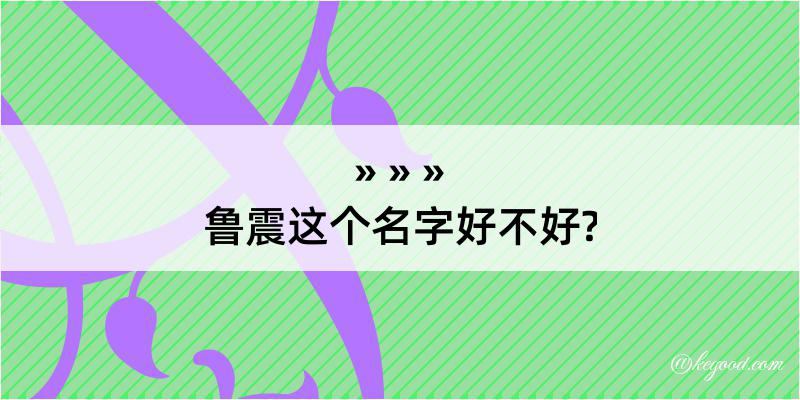 鲁震这个名字好不好?