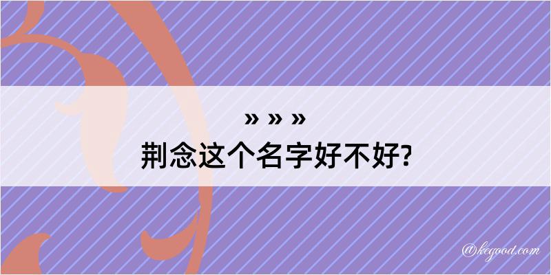 荆念这个名字好不好?