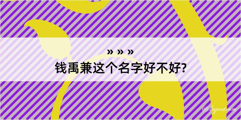 钱禹兼这个名字好不好?