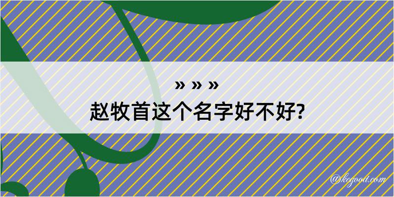 赵牧首这个名字好不好?