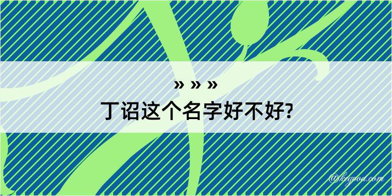 丁诏这个名字好不好?