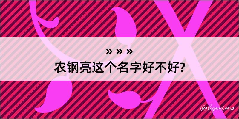 农钢亮这个名字好不好?