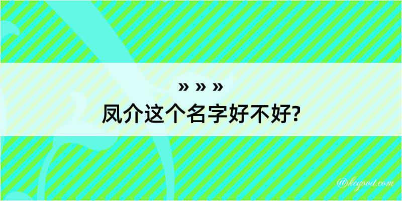 凤介这个名字好不好?