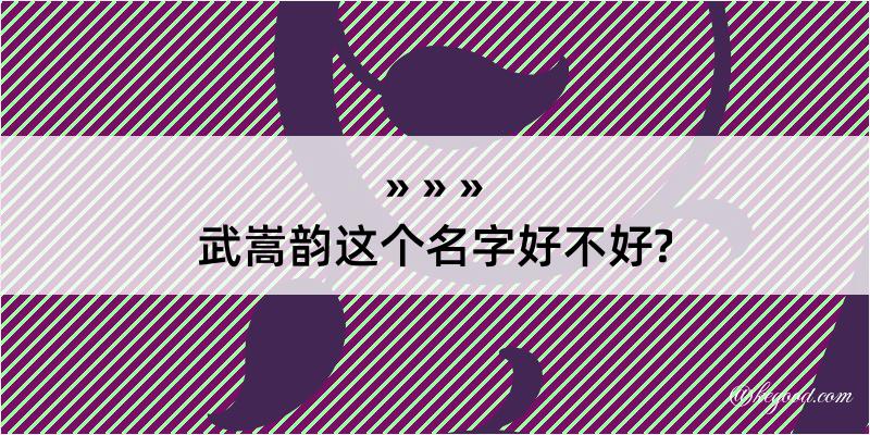 武嵩韵这个名字好不好?