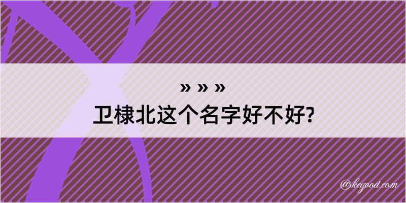 卫棣北这个名字好不好?