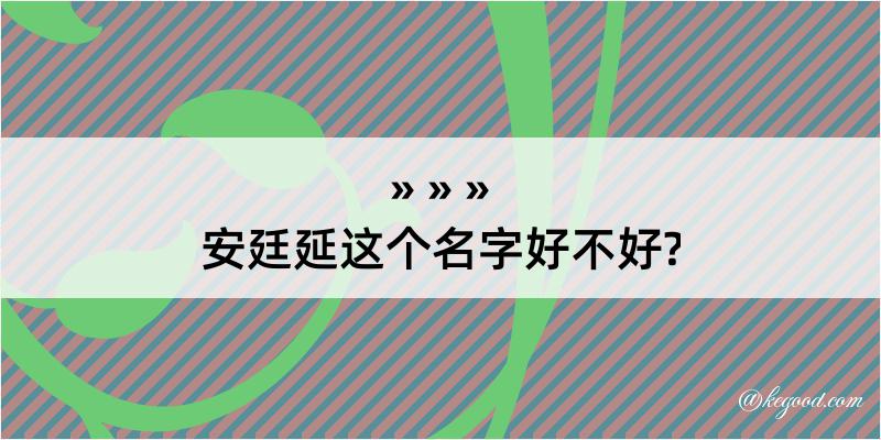 安廷延这个名字好不好?