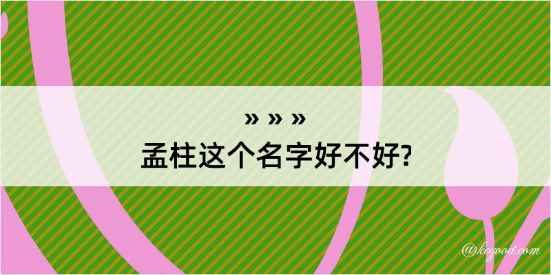 孟柱这个名字好不好?