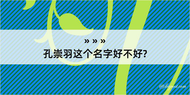 孔崇羽这个名字好不好?