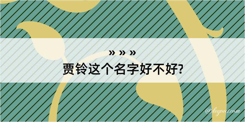 贾铃这个名字好不好?