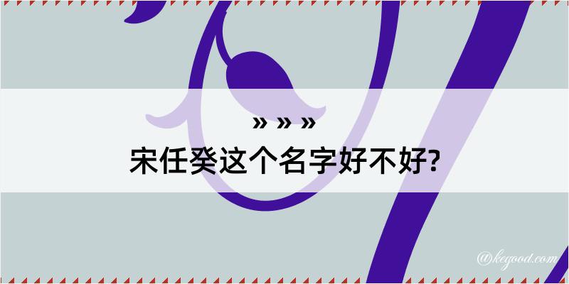 宋任癸这个名字好不好?