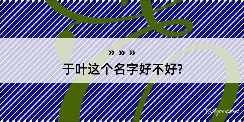 于叶这个名字好不好?