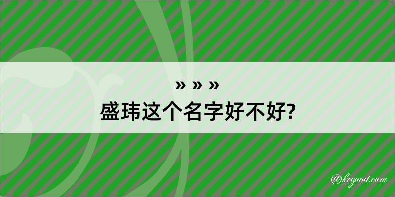 盛玮这个名字好不好?