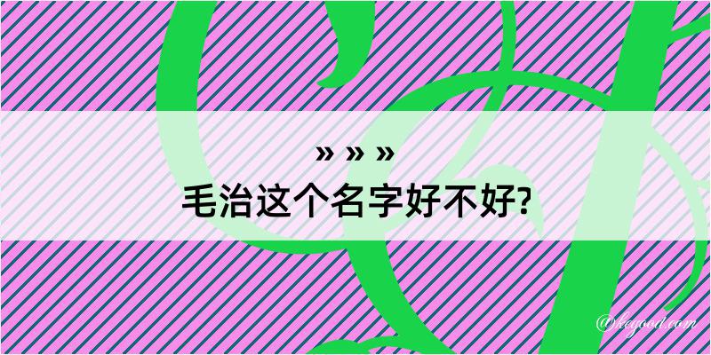 毛治这个名字好不好?