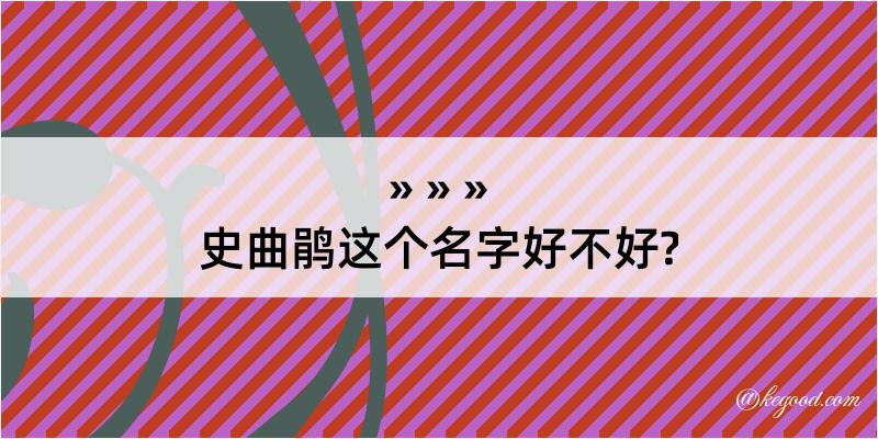 史曲鹃这个名字好不好?