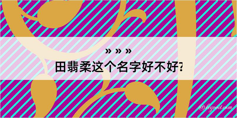 田翡柔这个名字好不好?