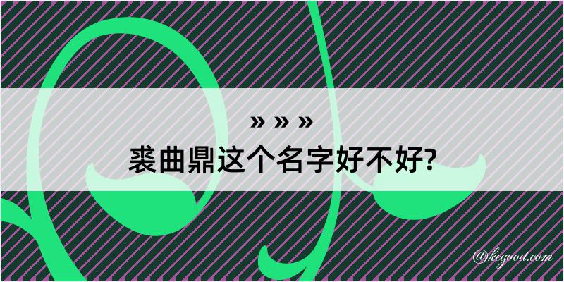 裘曲鼎这个名字好不好?