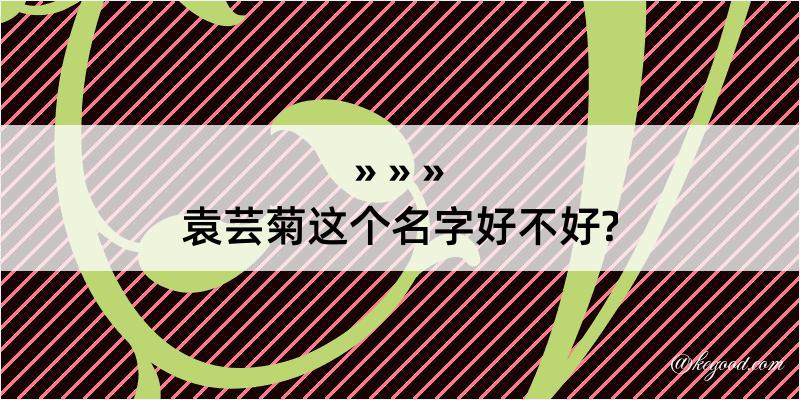 袁芸菊这个名字好不好?