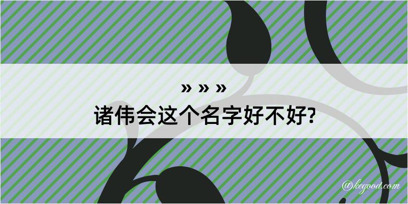 诸伟会这个名字好不好?