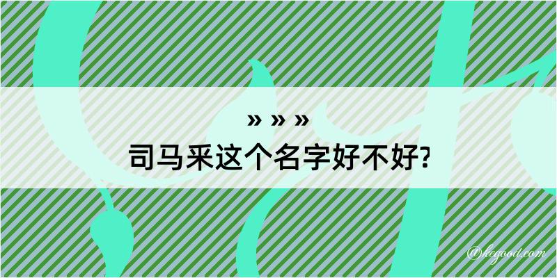 司马釆这个名字好不好?