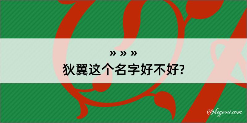 狄翼这个名字好不好?