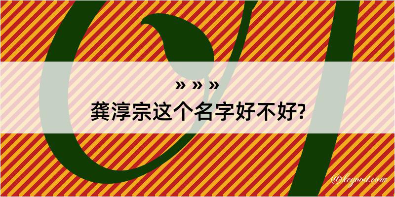 龚淳宗这个名字好不好?