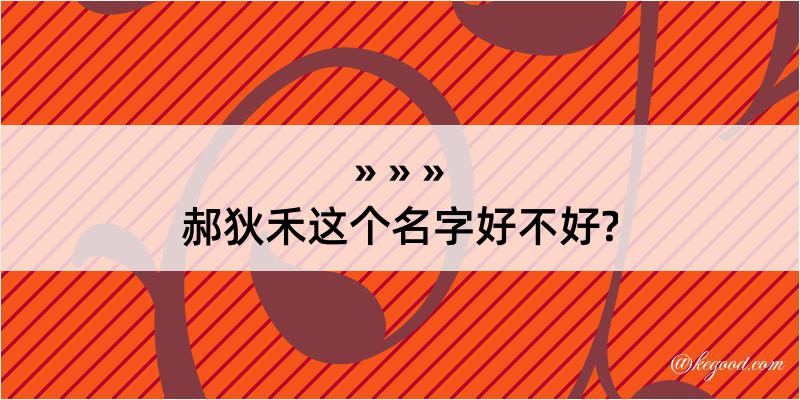 郝狄禾这个名字好不好?