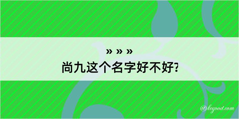 尚九这个名字好不好?