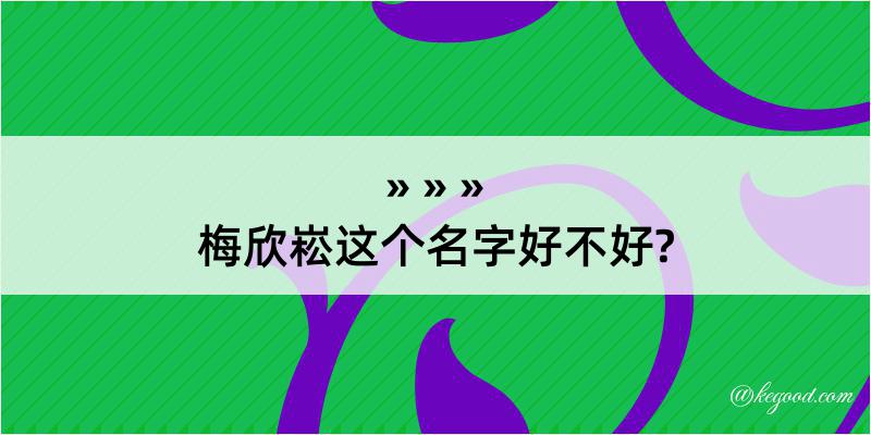 梅欣崧这个名字好不好?