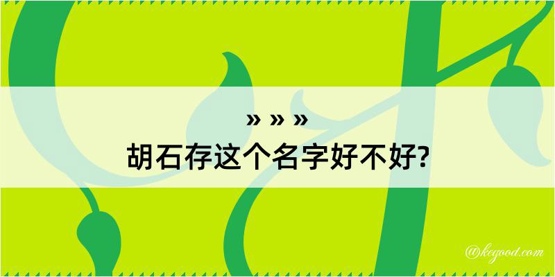 胡石存这个名字好不好?