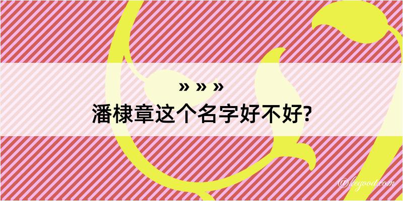 潘棣章这个名字好不好?