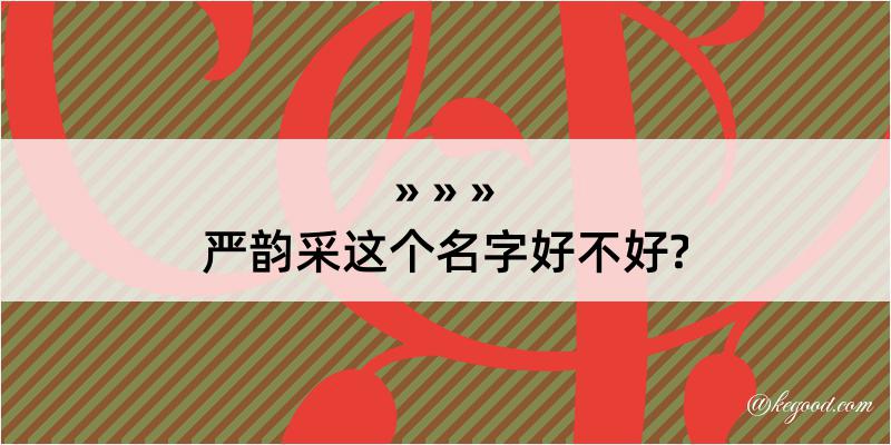 严韵采这个名字好不好?