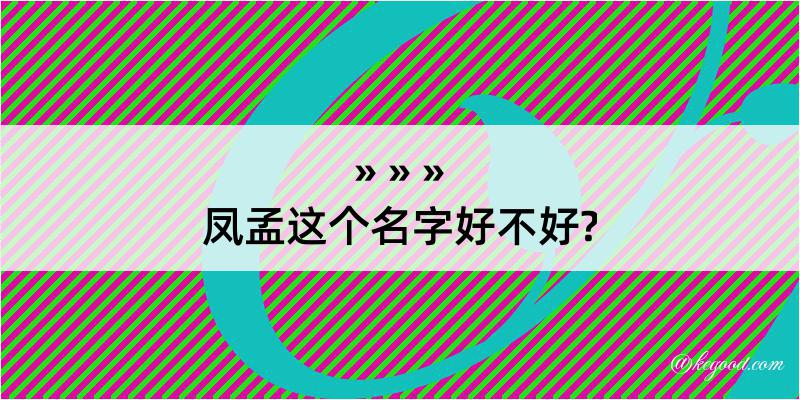 凤孟这个名字好不好?